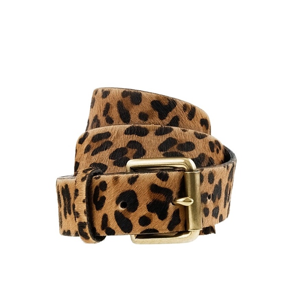 J. Crew Accessories - J.Crew Wide Calf Hair Leopard Print Belt